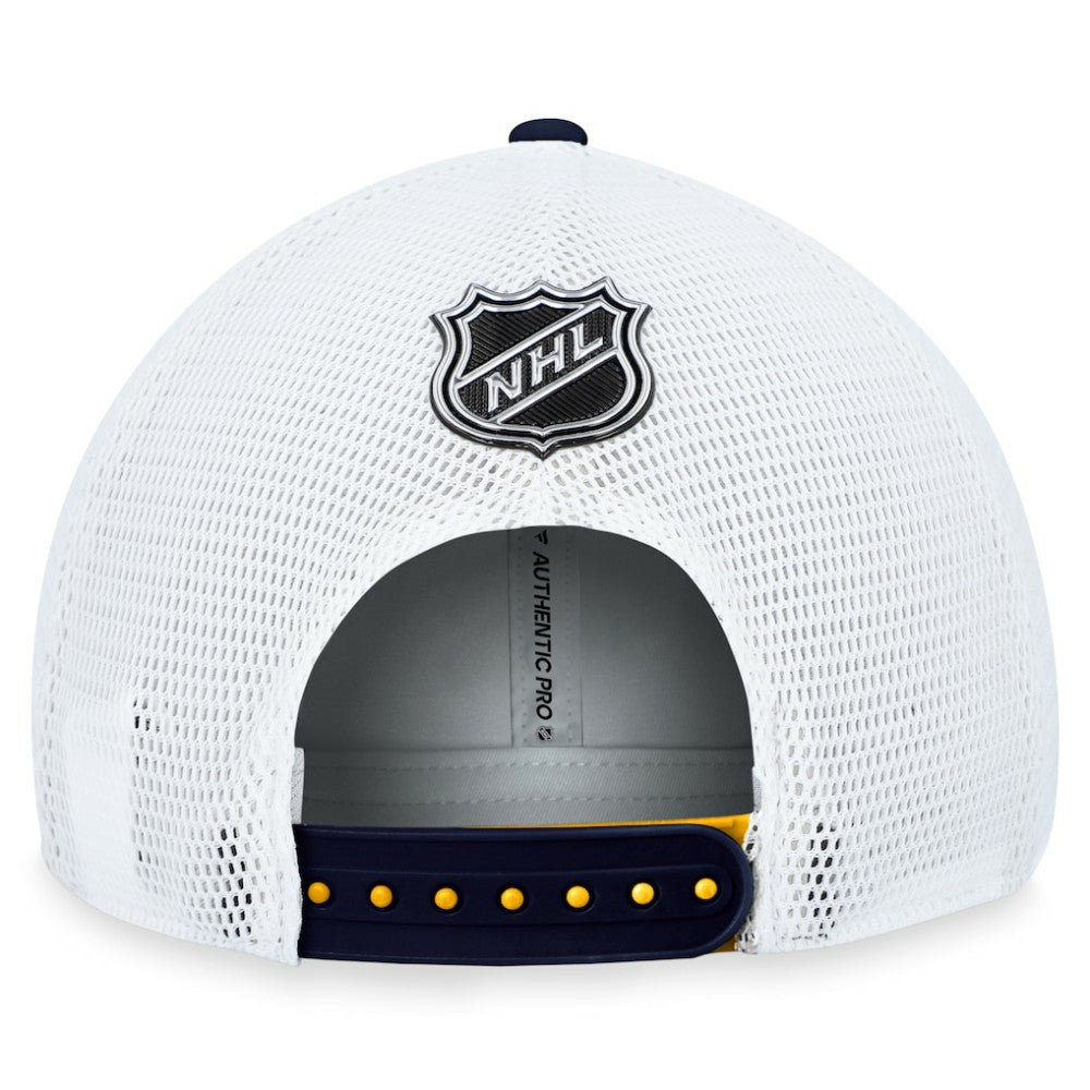 St. Louis Blues Fanatics Authentic Pro Rink Trucker Adjustable Hat - Gold | US 200000932