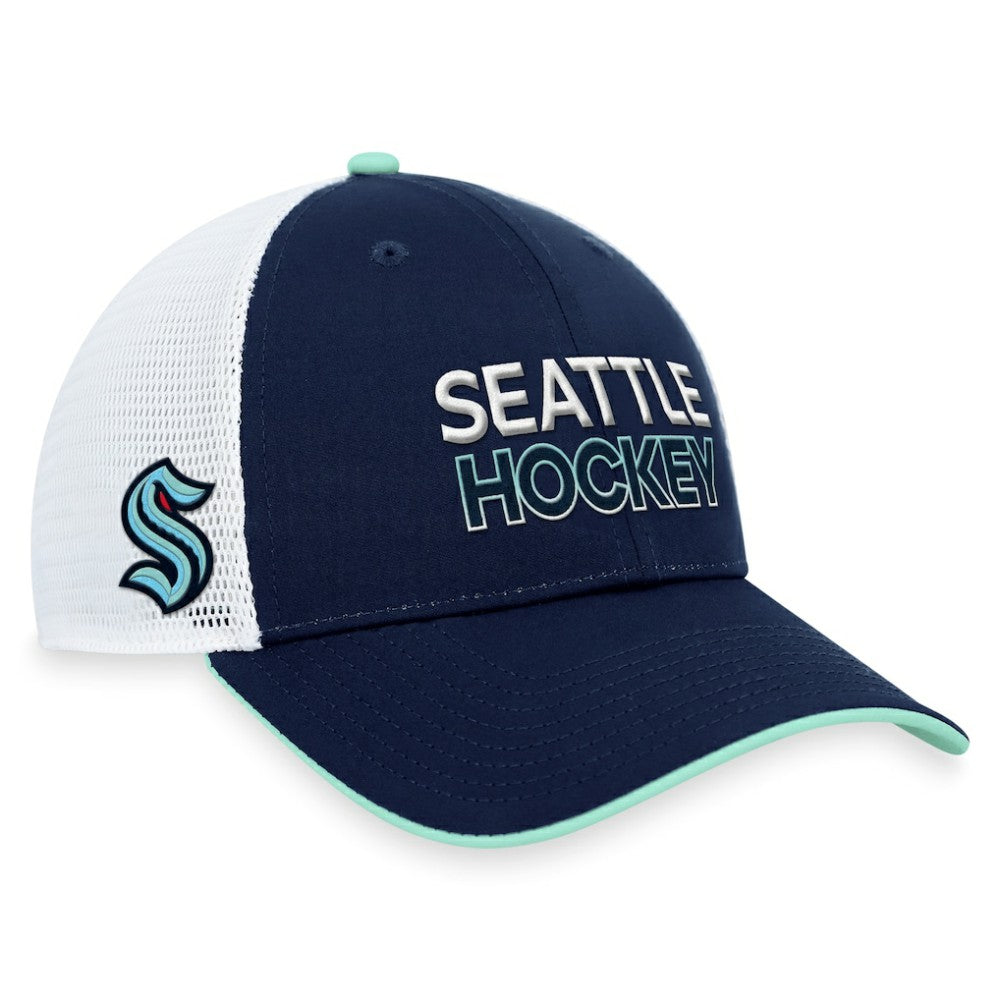 Seattle Kraken Fanatics Authentic Pro Rink Trucker Adjustable Hat - Deep Sea Blue | US 200000937