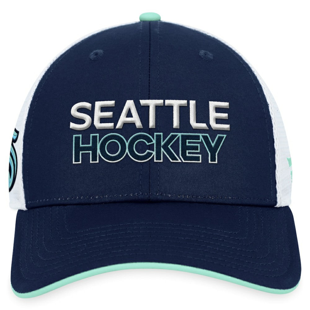 Seattle Kraken Fanatics Authentic Pro Rink Trucker Adjustable Hat - Deep Sea Blue | US 200000937