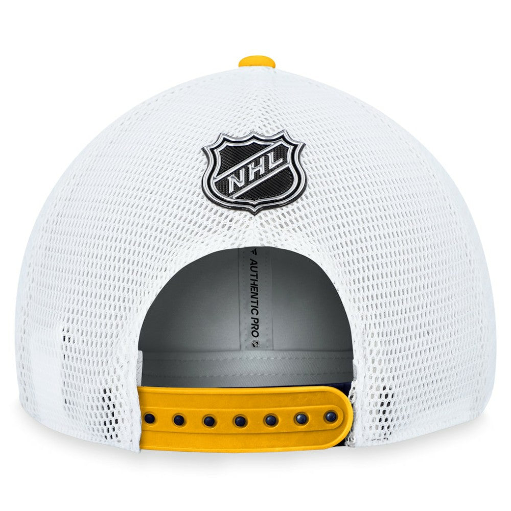 St. Louis Blues Fanatics Authentic Pro Rink Trucker Adjustable Hat - Navy | US 200000939