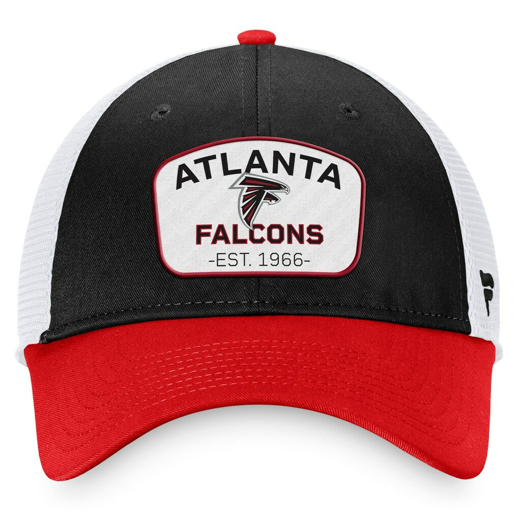 Atlanta Falcons Fundamentals Two-Tone Trucker Adjustable Hat - Black/White Hats