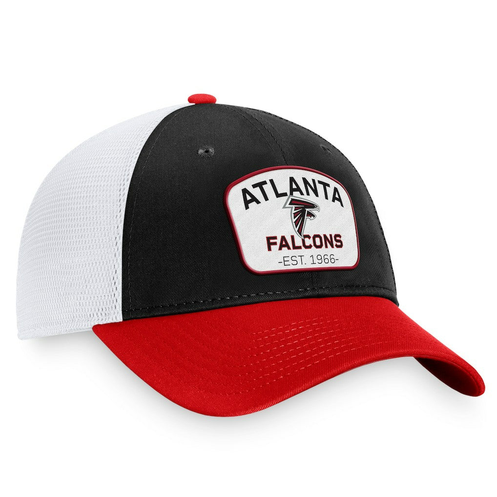 Atlanta Falcons Fundamentals Two-Tone Trucker Adjustable Hat - Black/White Hats