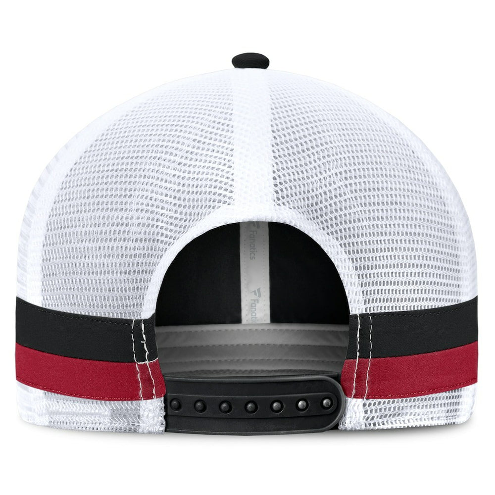Atlanta Falcons Fundamentals Side Stripe Trucker Adjustable Hat - Black/White Hats