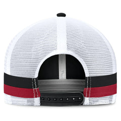 Atlanta Falcons Fundamentals Side Stripe Trucker Adjustable Hat - Black/White Hats