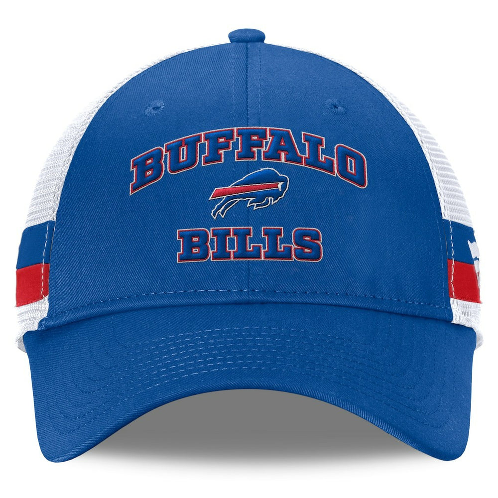 Buffalo Bills Fundamentals Side Stripe Trucker Adjustable Hat - Royal/White Hats