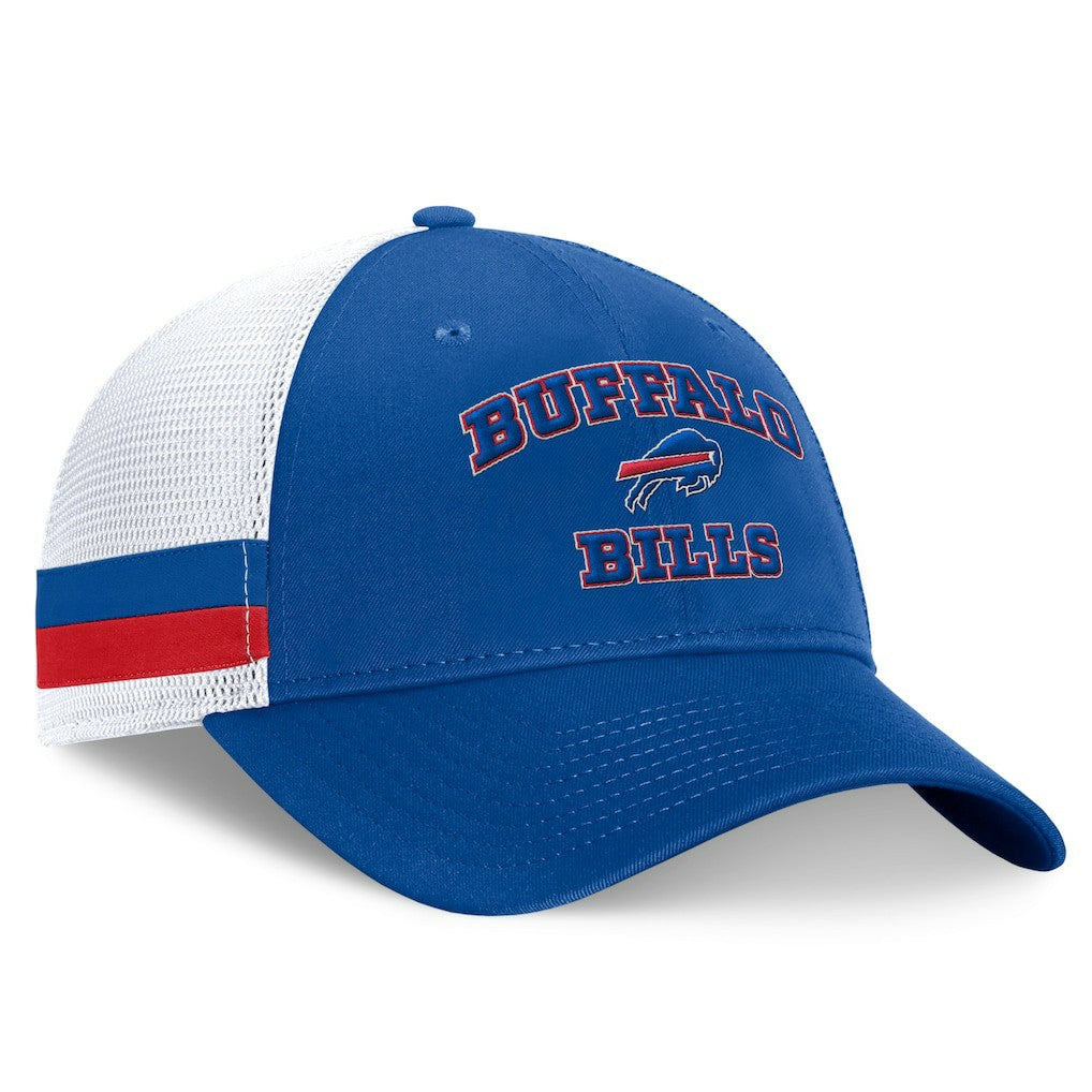 Buffalo Bills Fundamentals Side Stripe Trucker Adjustable Hat - Royal/White Hats