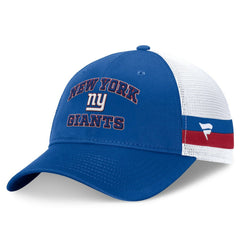 New York Giants Fundamentals Side Stripe Trucker Adjustable Hat - Royal/White Hats