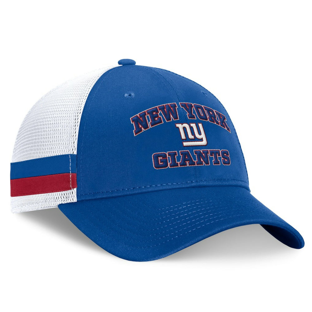 New York Giants Fundamentals Side Stripe Trucker Adjustable Hat - Royal/White Hats