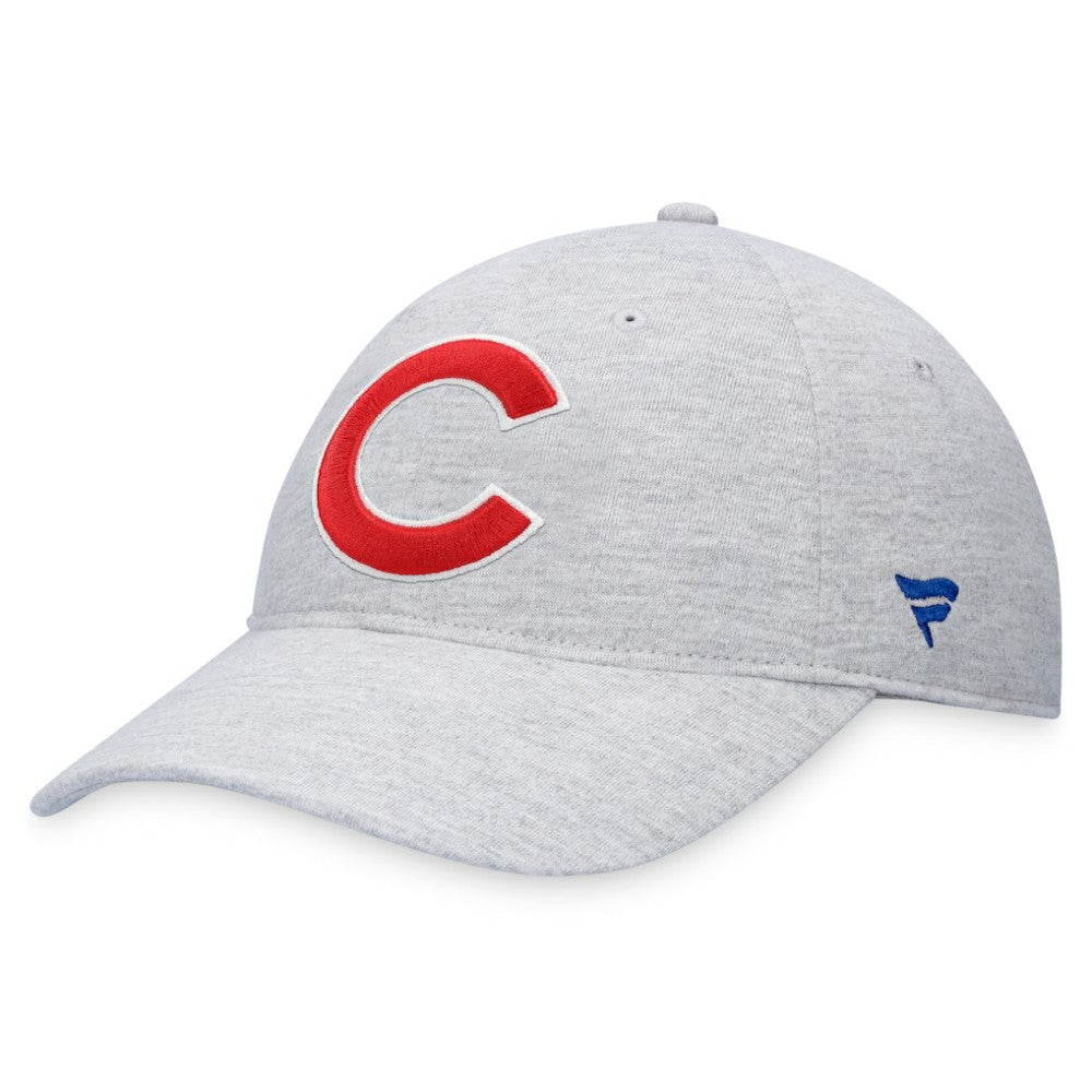 Chicago Cubs Fanatics Logo Adjustable Hat - Heather Gray Hats