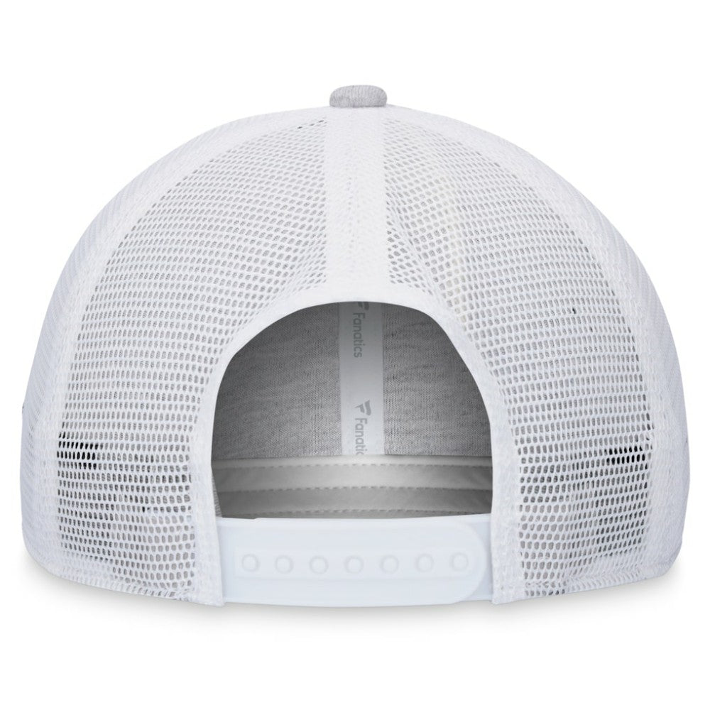 Chicago White Sox Fanatics Logo Trucker Adjustable Hat - Heather Gray/White Hats