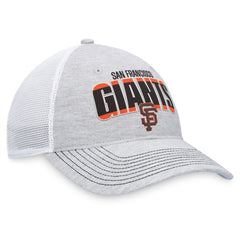 San Francisco Giants Fanatics Logo Trucker Adjustable Hat - Heather Gray/White Hats