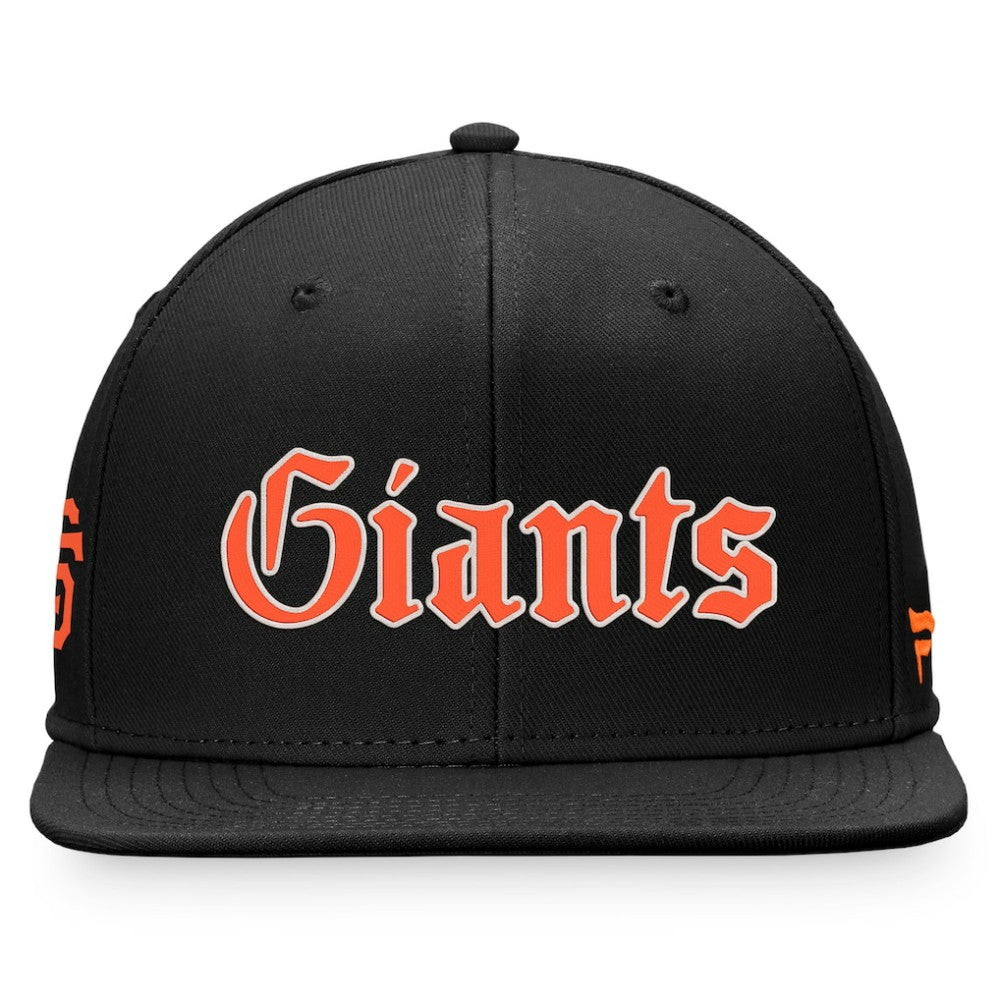 San Francisco Giants Fanatics Gothic Script Fitted Hat - Black Hats