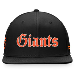 San Francisco Giants Fanatics Gothic Script Fitted Hat - Black Hats