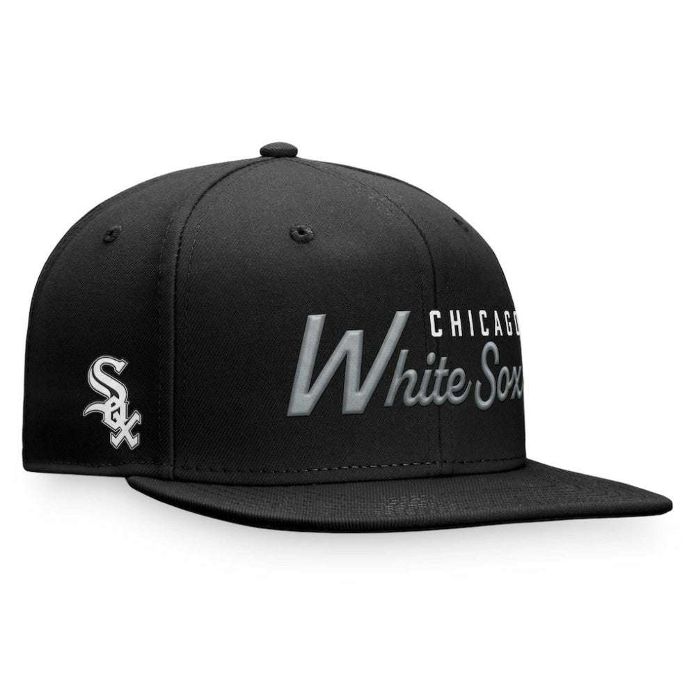 Chicago White Sox Fanatics Script Snapback Hat - Black Hats