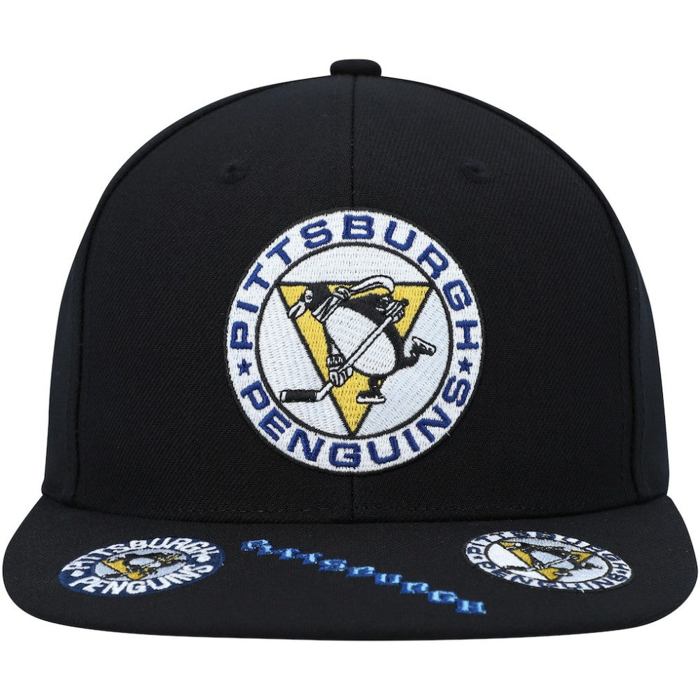 Pittsburgh Penguins Mitchell & Ness Vintage Hat Trick Snapback Hat - Black | US 200002178