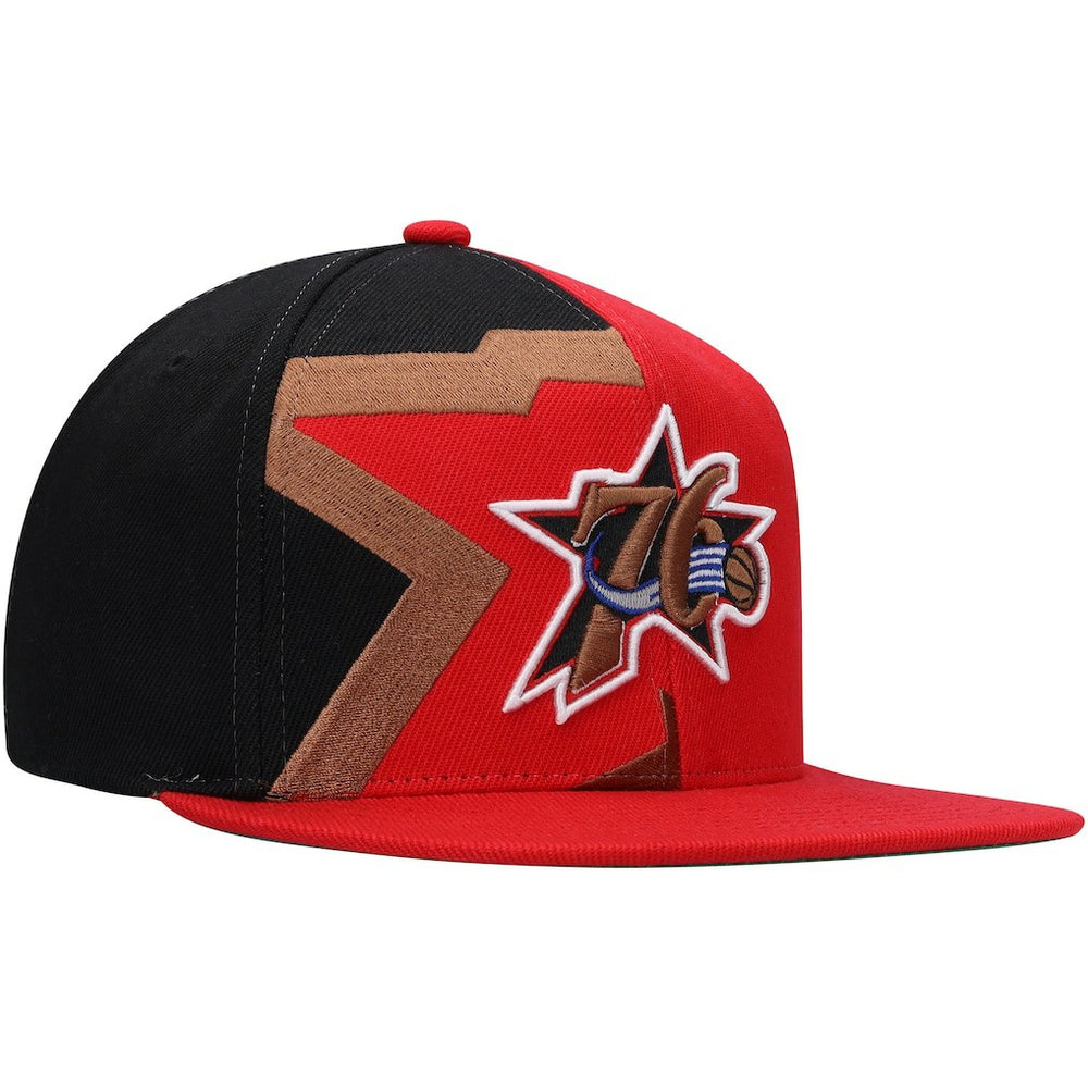 Philadelphia 76ers Hardwood Classics Retroline Snapback Hat Red - Mitchell & Ness