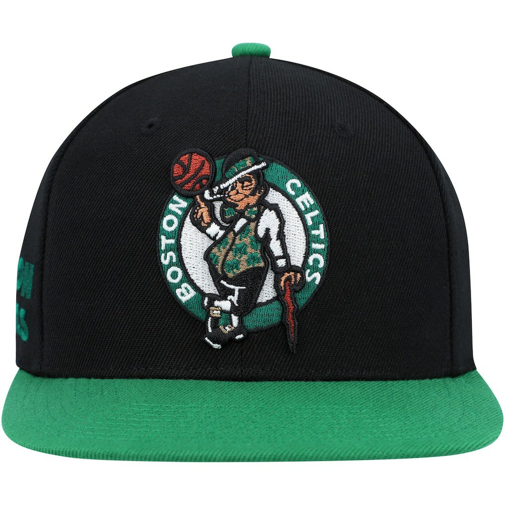 Boston Celtics Side Core 2.0 Snapback Hat Black/Green - Mitchell & Ness
