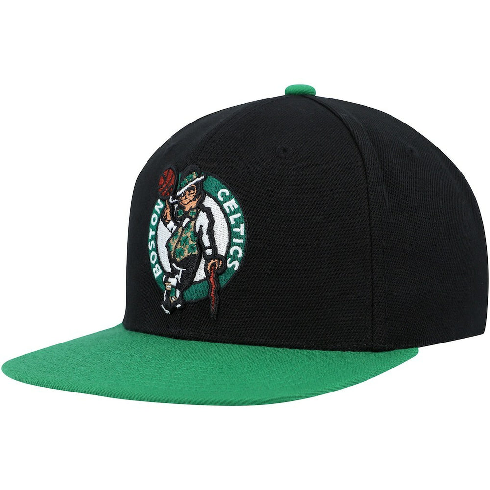 Boston Celtics Side Core 2.0 Snapback Hat Black/Green - Mitchell & Ness