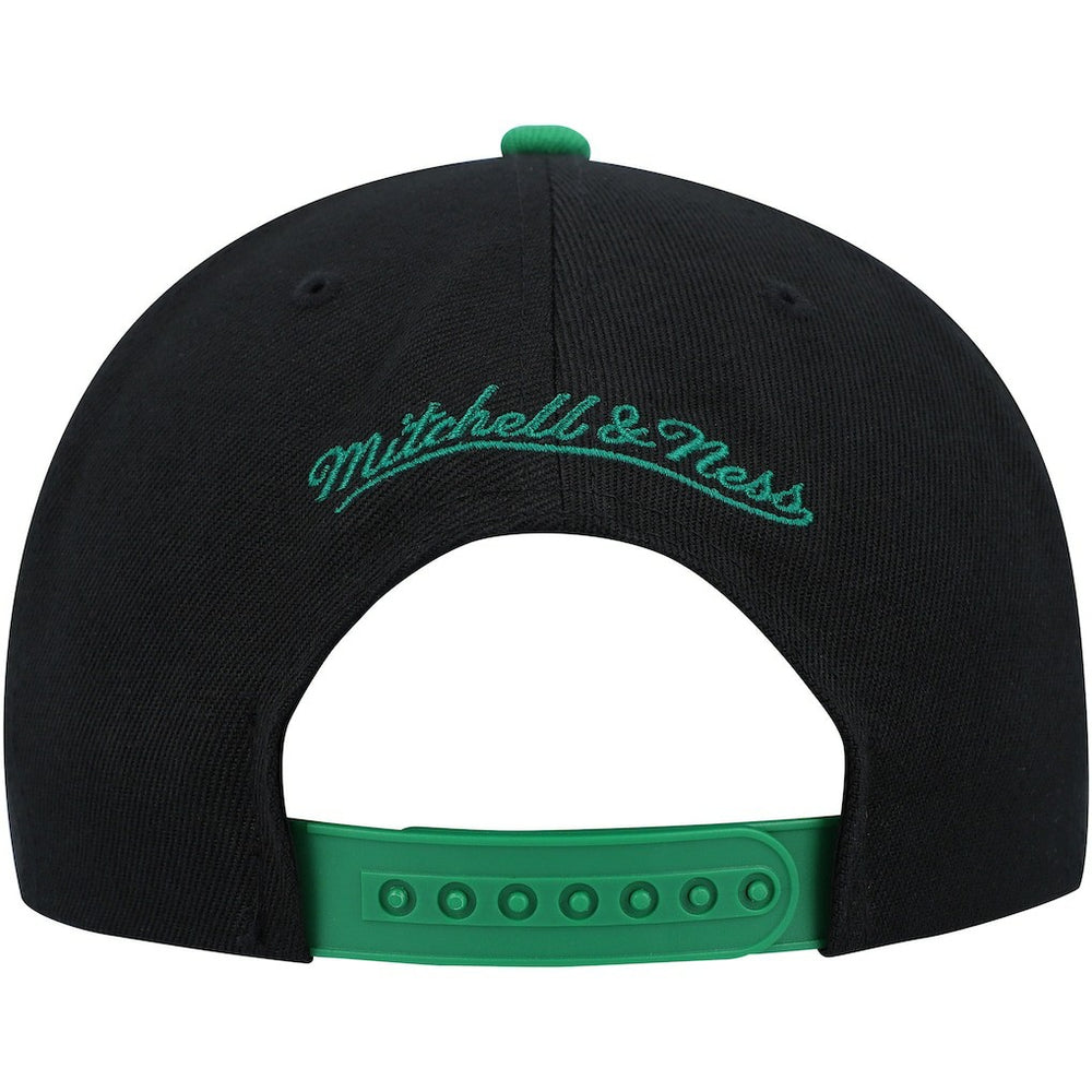 Boston Celtics Side Core 2.0 Snapback Hat Black/Green - Mitchell & Ness