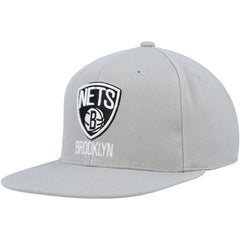 Brooklyn Nets Side Core 2.0 Snapback Hat Gray - Mitchell & Ness