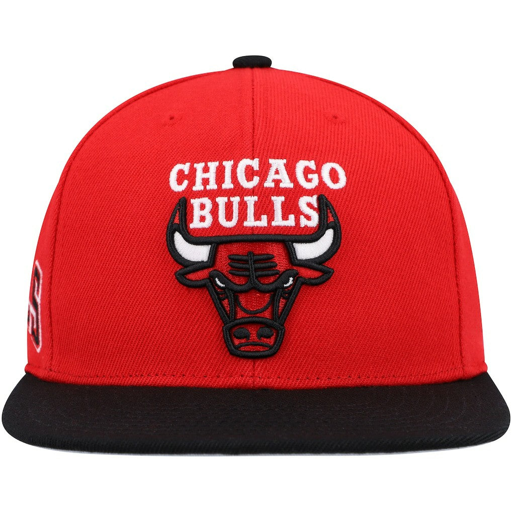 Chicago Bulls Side Core 2.0 Snapback Hat Red/Black - Mitchell & Ness outlet