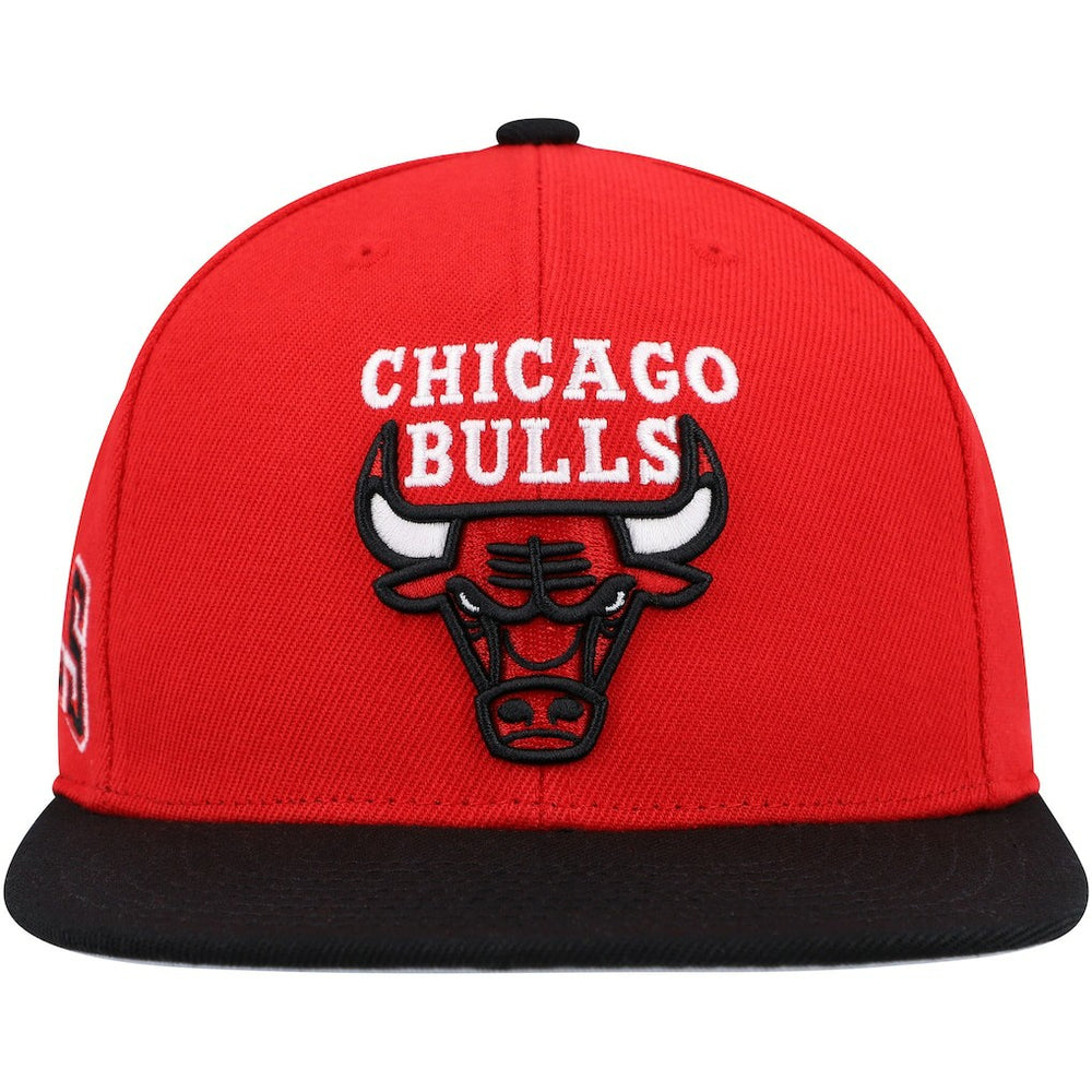 Chicago Bulls Side Core 2.0 Snapback Hat Red/Black - Mitchell & Ness outlet