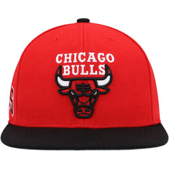 Chicago Bulls Side Core 2.0 Snapback Hat Red/Black - Mitchell & Ness outlet