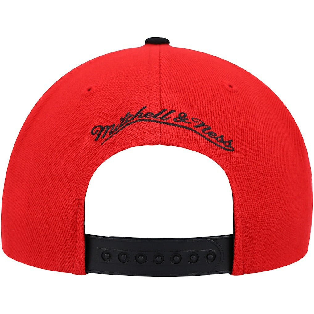 Chicago Bulls Side Core 2.0 Snapback Hat Red/Black - Mitchell & Ness outlet