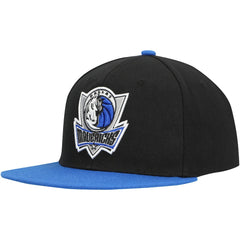 Dallas Mavericks Side Core 2.0 Snapback Hat Black/Royal - Mitchell & Ness