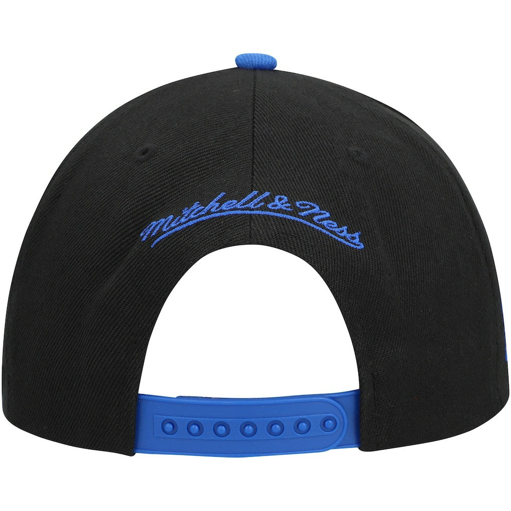 Dallas Mavericks Side Core 2.0 Snapback Hat Black/Royal - Mitchell & Ness