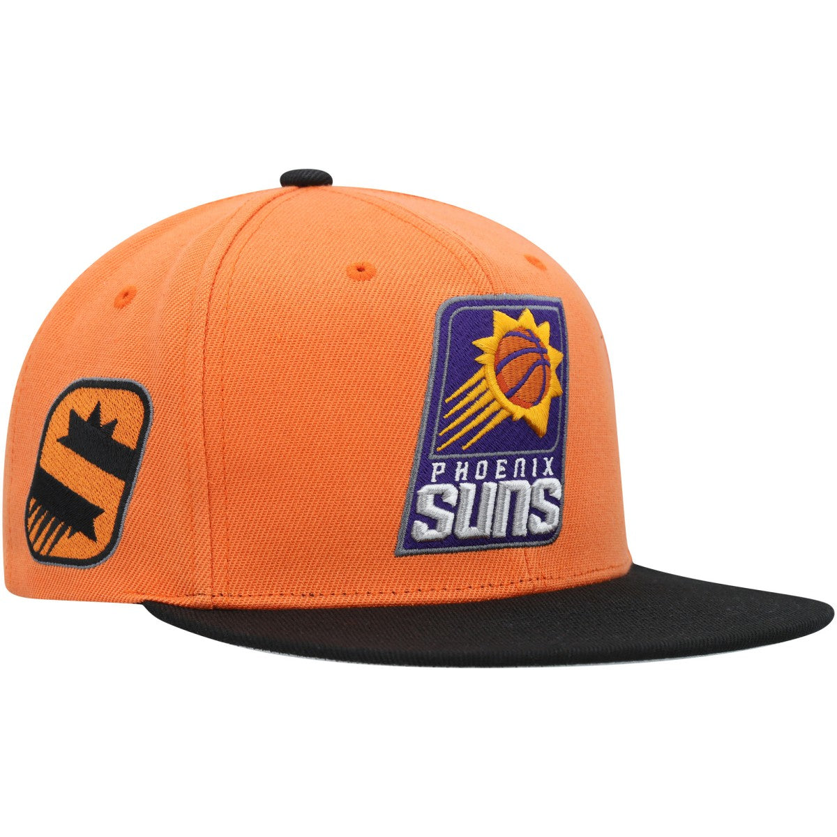 Phoenix Suns Side Core 2.0 Snapback Hat Orange/Black - Mitchell & Ness