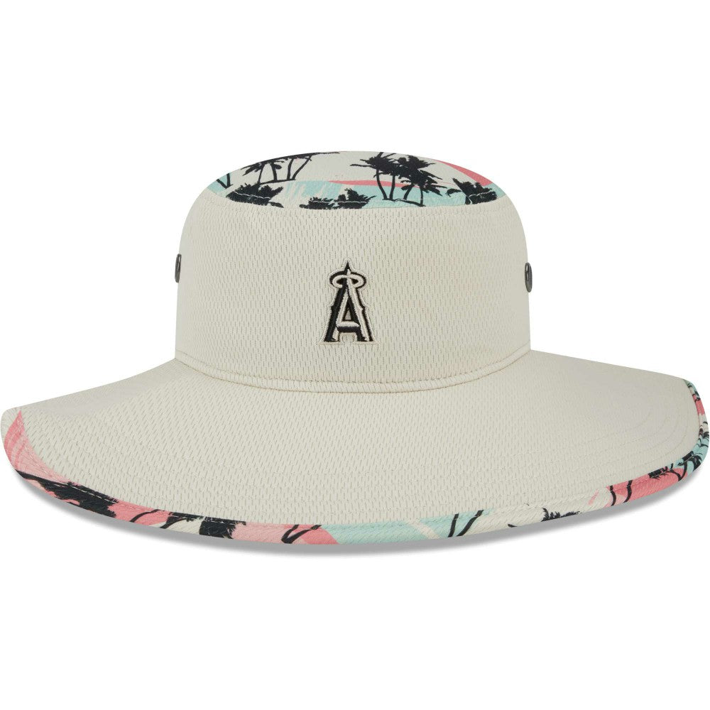 Los Angeles Angels New Era Retro Beachin' Bucket Hat - Natural Hats