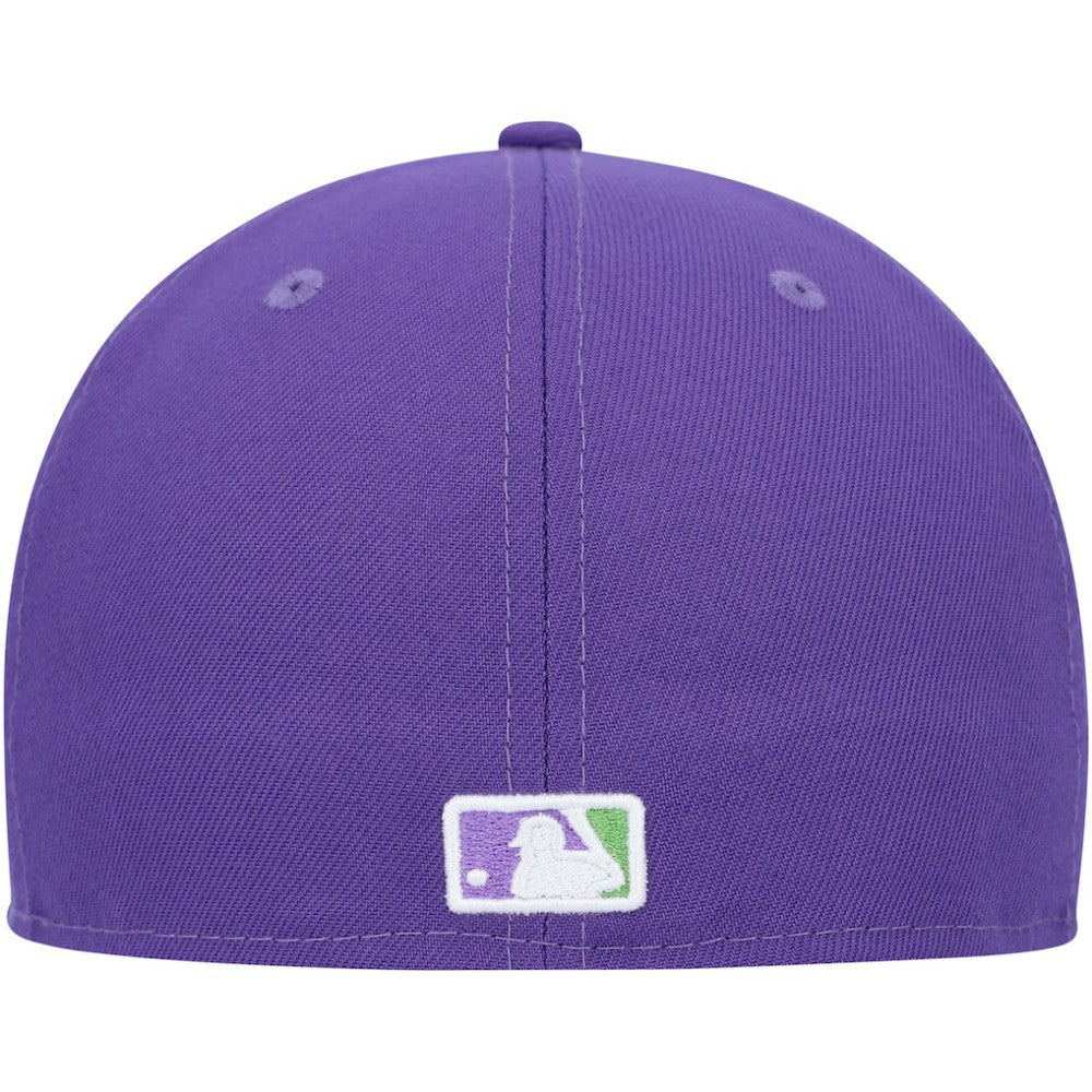 Chicago Cubs New Era Lime Side Patch 59FIFTY Fitted Hat - Purple Hats