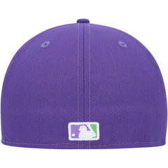 Pittsburgh Pirates New Era Lime Side Patch 59FIFTY Fitted Hat - Purple Hats
