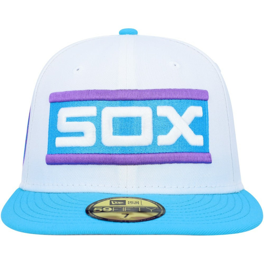 Chicago White Sox New Era Comiskey Park 75th Anniversary Vice 59FIFTY Fitted Hat - White Hats
