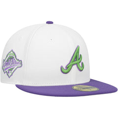 Atlanta Braves New Era  Side Patch 59FIFTY Fitted Hat - White Hats