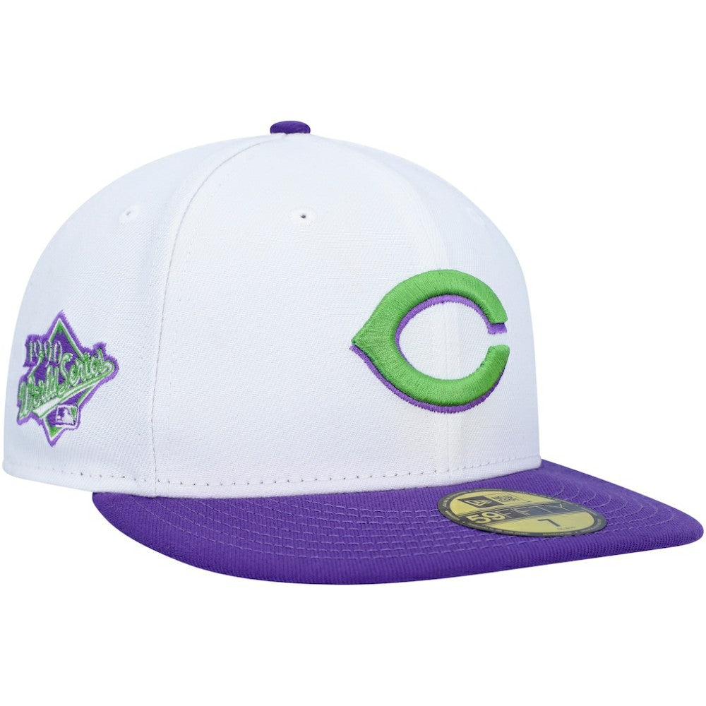 Cincinnati Reds New Era 1990 World Series Side Patch 59FIFTY Fitted Hat - White Hats