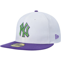 New York Yankees New Era  Side Patch 59FIFTY Fitted Hat - White Hats