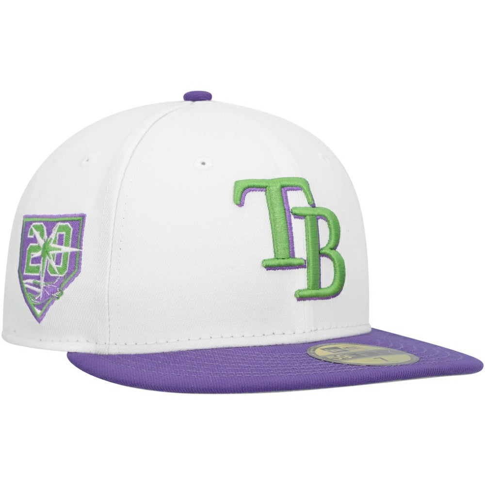 Tampa Bay Rays New Era  Side Patch 59FIFTY Fitted Hat - White Hats