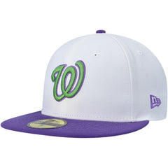 Washington Nationals New Era  Side Patch 59FIFTY Fitted Hat - White Hats