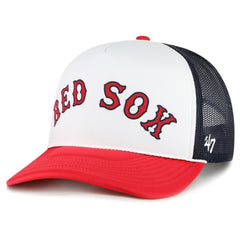 Boston Red Sox '47 Foam Front Script Trucker Snapback Hat - White Hats