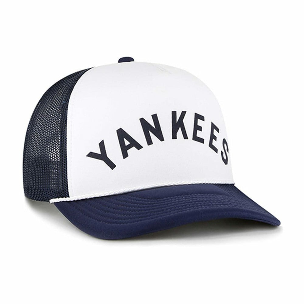 New York Yankees '47 Foam Front Script Trucker Snapback Hat - White Hats