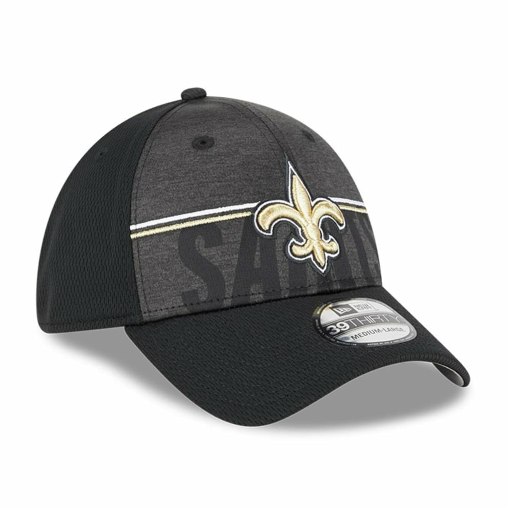 New Orleans Saints New Era 2023 NFL Training Camp 39THIRTY Flex Hat - Black Hats