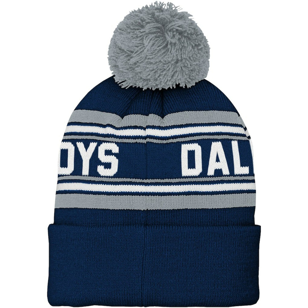 Dallas Cowboys Preschool Jacquard Cuffed Knit Hat with Pom - Navy Hats