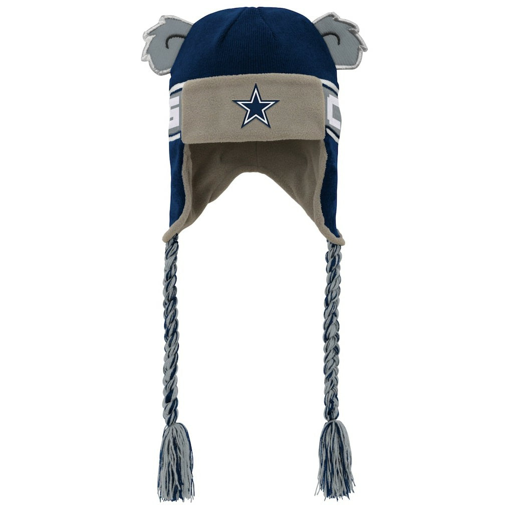 Dallas Cowboys Youth Wordmark Ears Trooper Knit Hat - Navy Hats