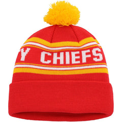 Kansas City Chiefs Youth Jacquard Cuffed Knit Hat with Pom - Red Hats