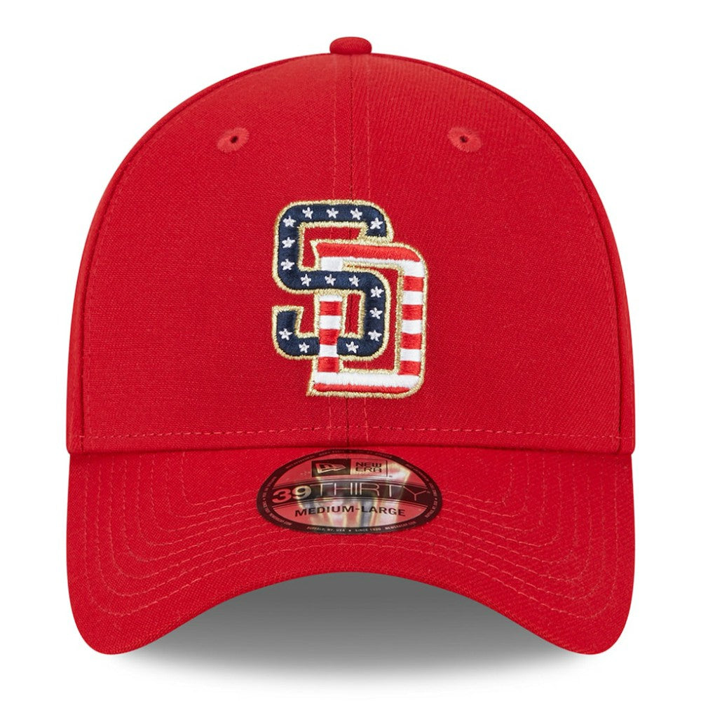 San Diego Padres New Era 2023 Fourth of July 39THIRTY Flex Hat - Red Hats