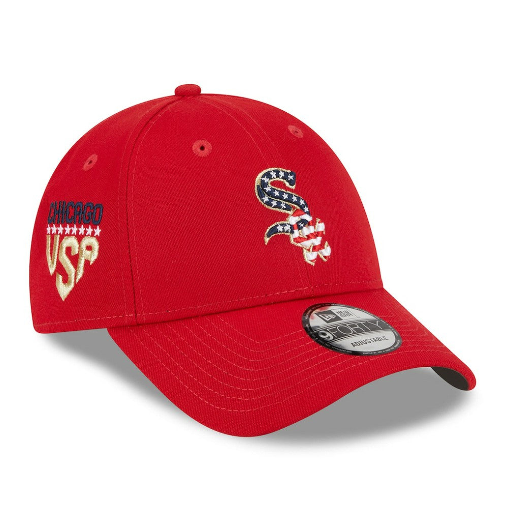 Chicago White Sox New Era 2023 Fourth of July 9FORTY Adjustable Hat - Red Hats