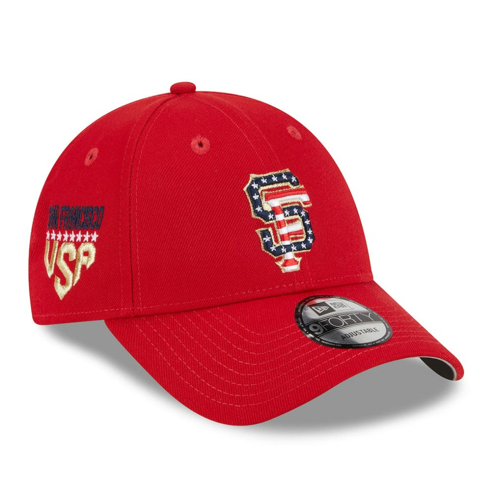 San Francisco Giants New Era 2023 Fourth of July 9FORTY Adjustable Hat - Red Hats