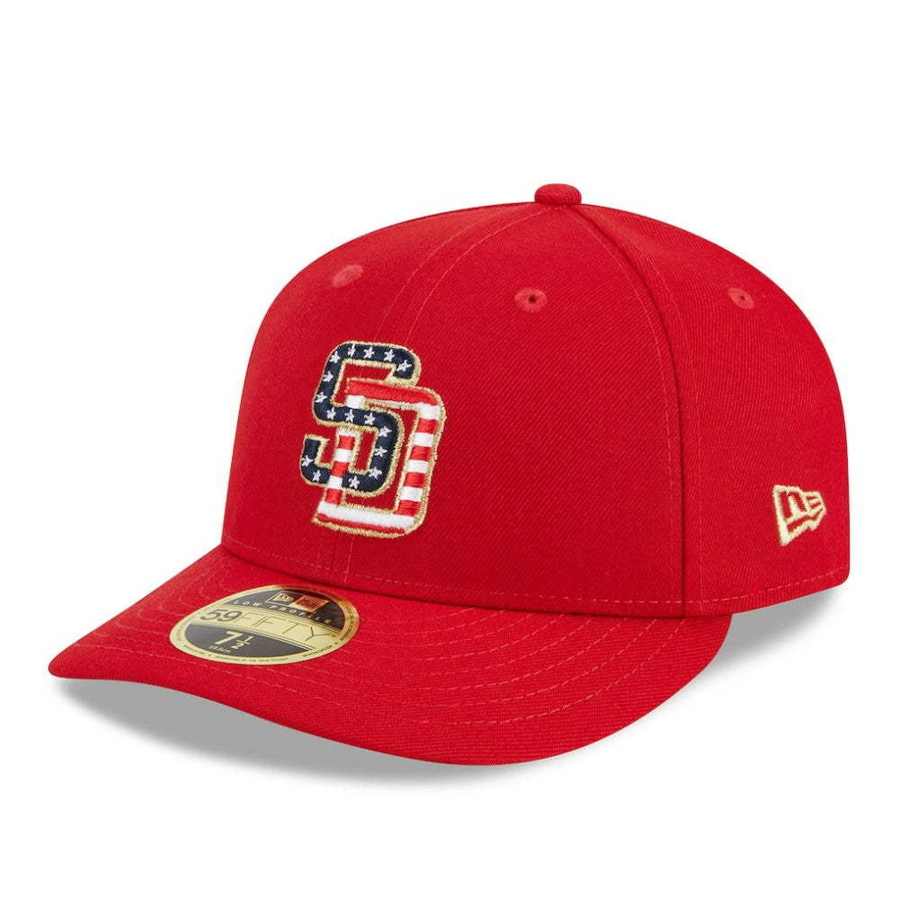 San Diego Padres New Era 2023 Fourth of July Low Profile 59FIFTY Fitted Hat - Red Hats
